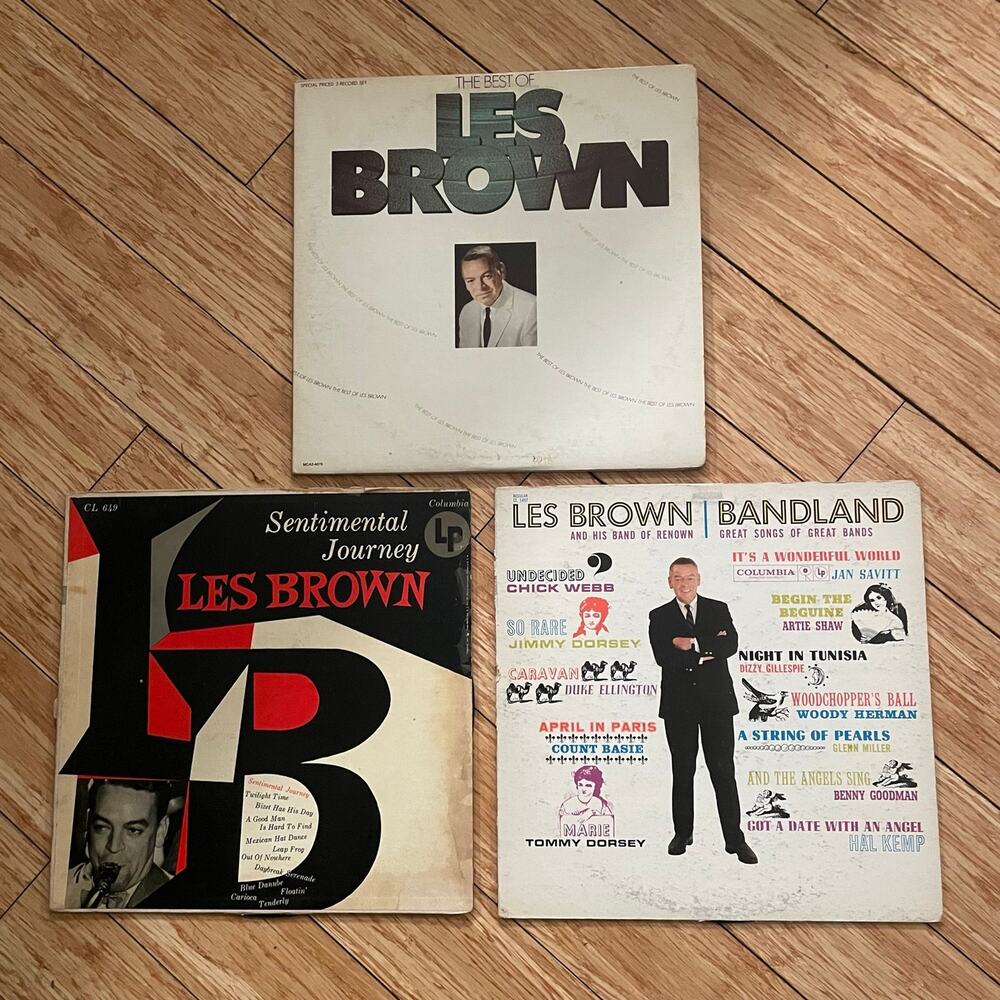 Lot of (3) Les Brown LPs Vinyl Records Albums vintage jazz big band swing music